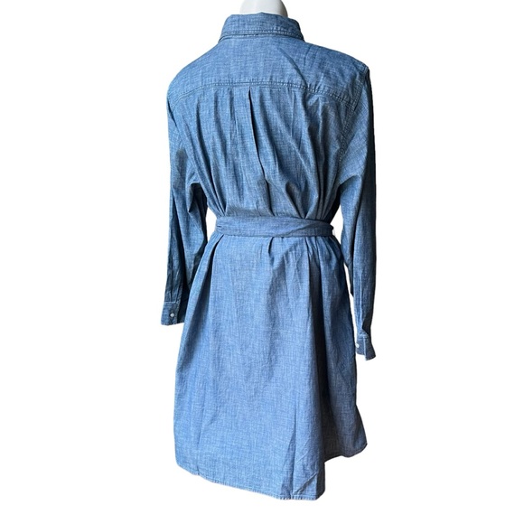 NWT, Lands' End Chambray Button Front Shirt Dress, Sz 1X - Picture 5 of 12